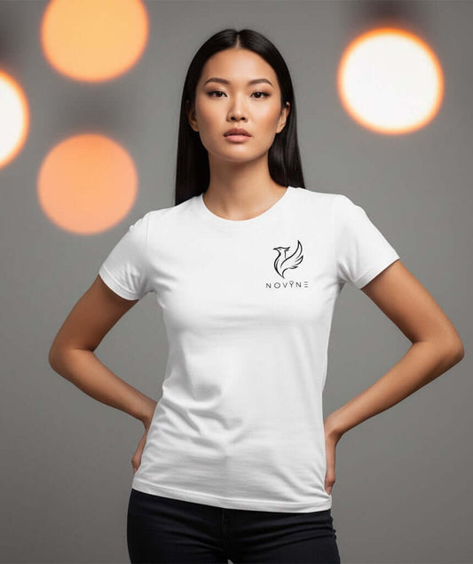 NOVYNE Embroidered Signature Logo T-Shirt