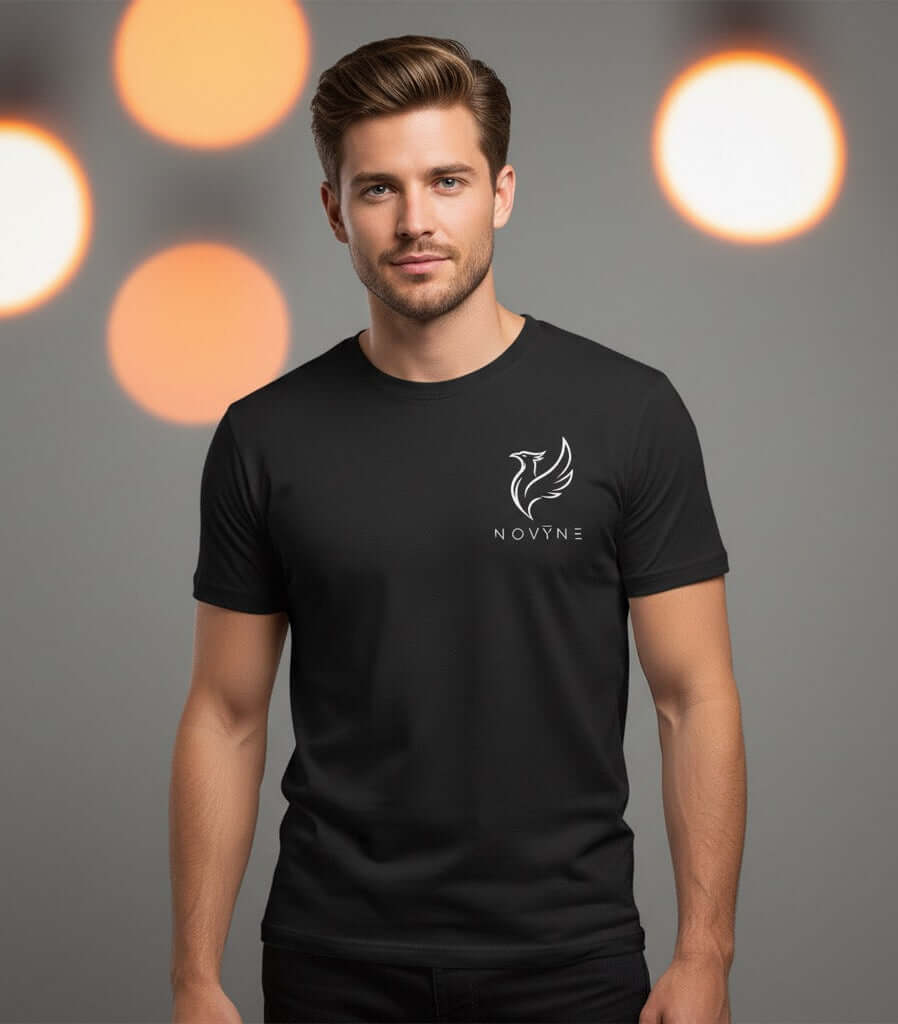NOVYNE Embroidered Signature Logo T-Shirt