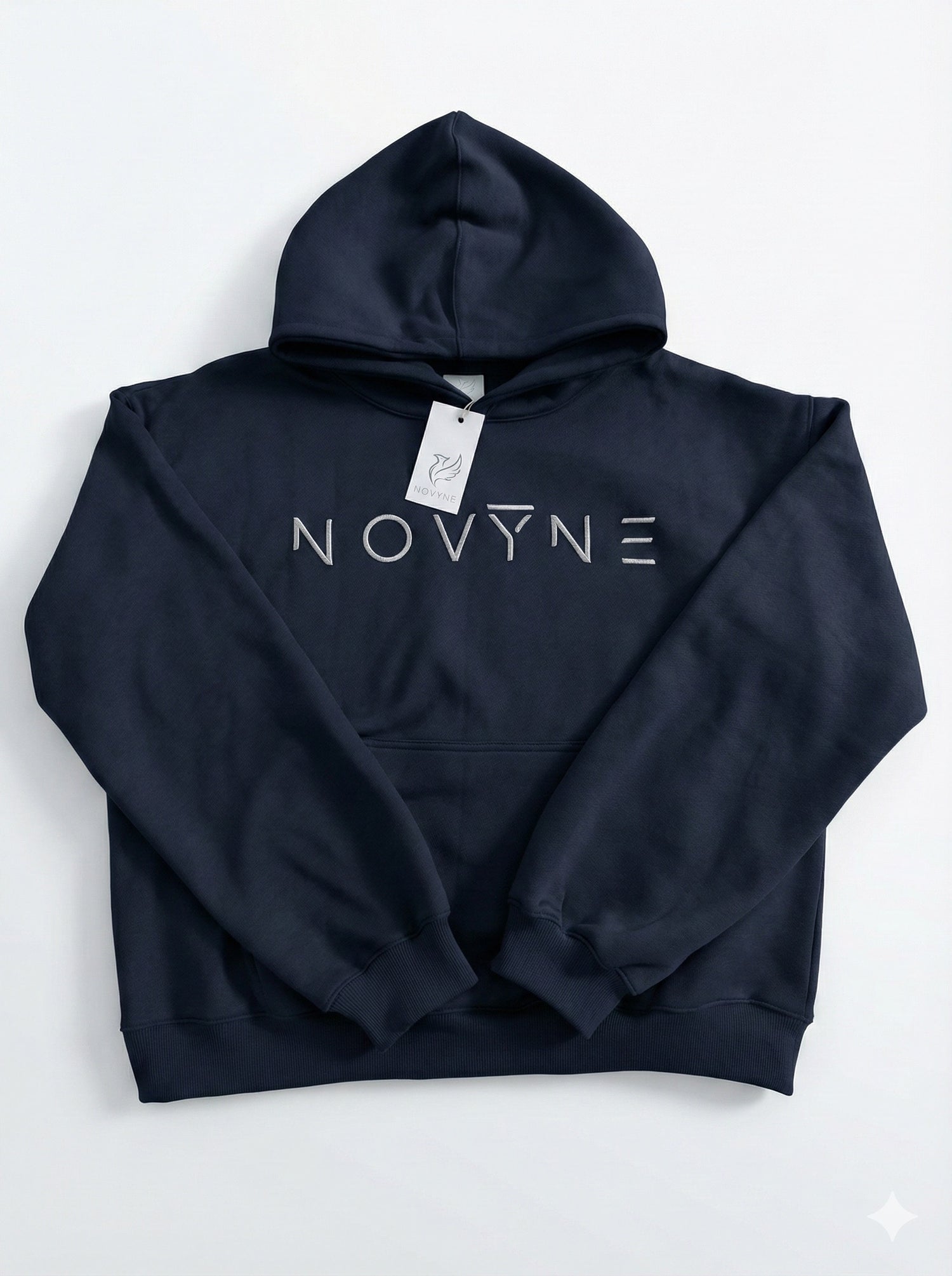 NOVYNE "Rise Beyond Limits" Oversize Neon Cyberpunk Embroidery Hoodie