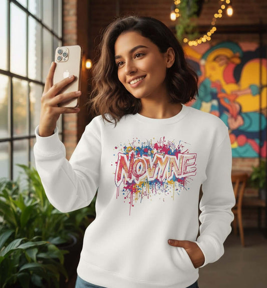 NOVYNE "Splashdown" Crewneck Sweatshirt | Graffiti Art Collection